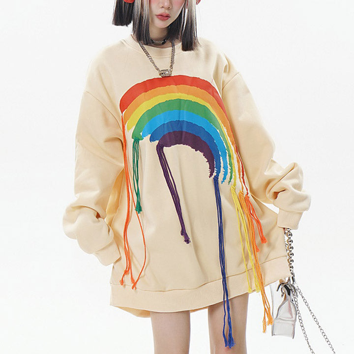 women's rainbow pride sweatshirt