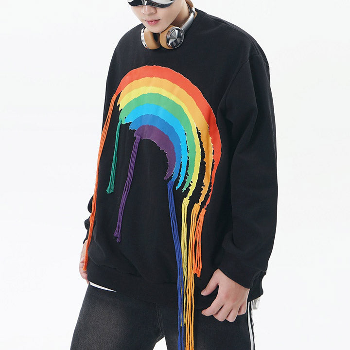Men's rainbow tassel swearshirt pride clothes