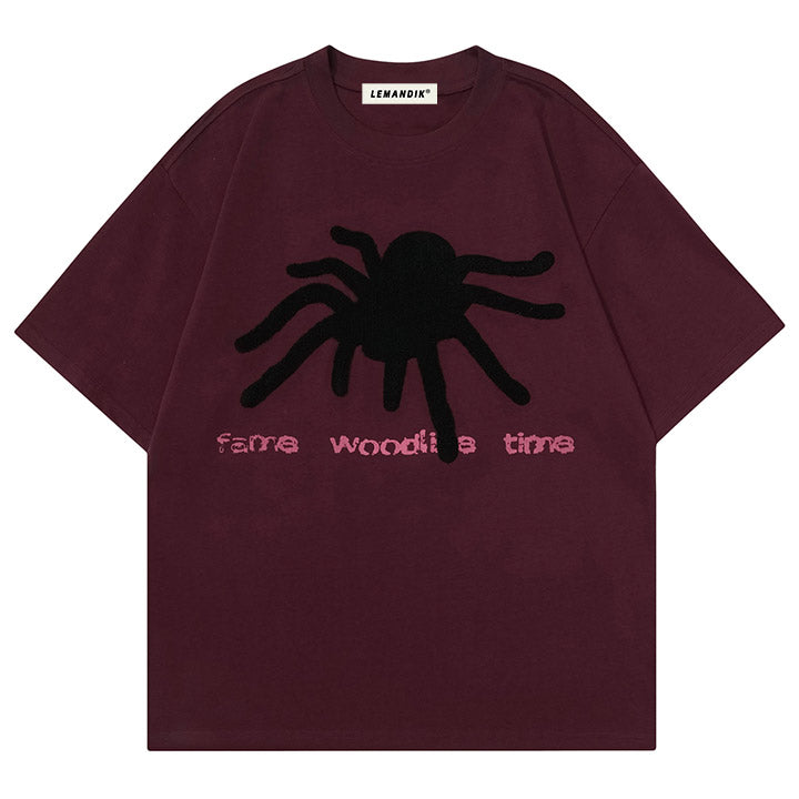 flocked spider T-shirt