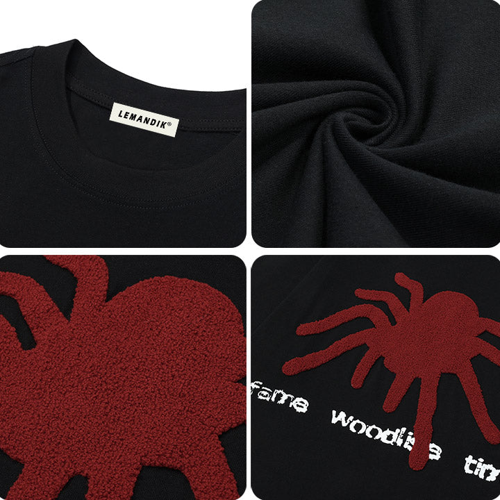 Summer T-shirt with fur spider