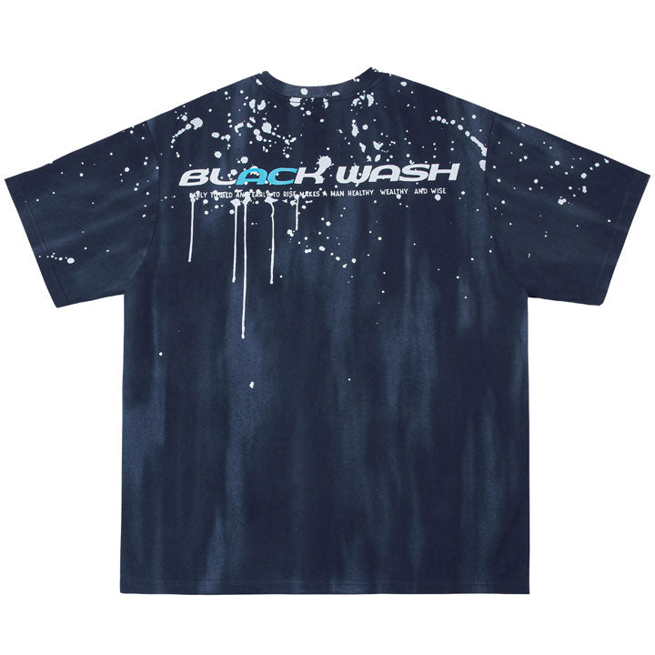 LEMANDIK® T-Shirt mit Palmenprint im Distressed-Look