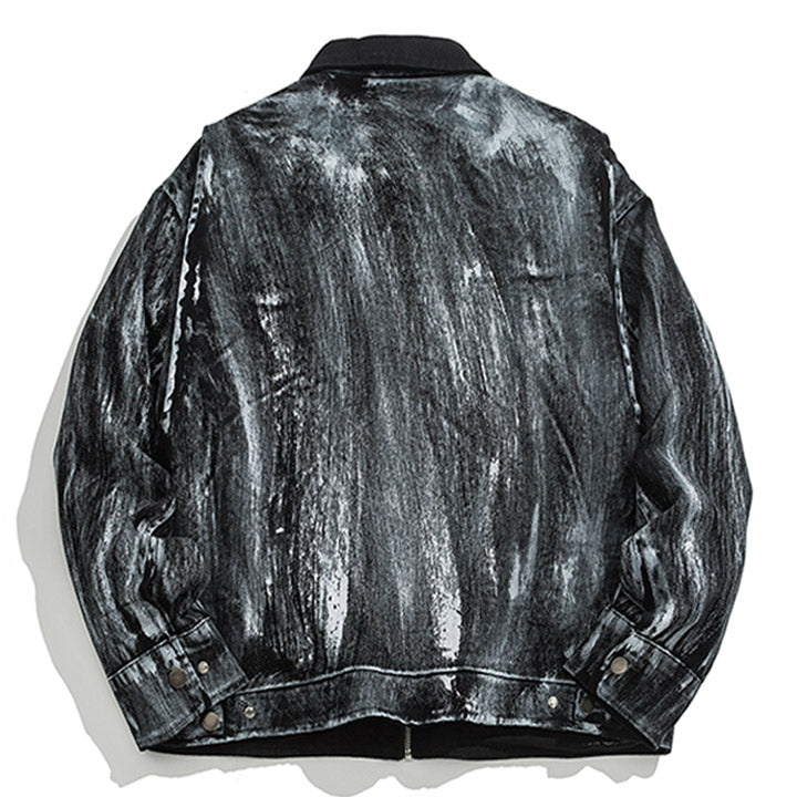 men's bomber jacket ink graffiti