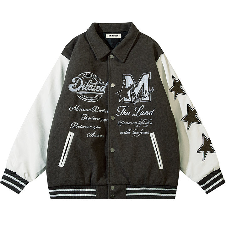 embroidery M and star jacket