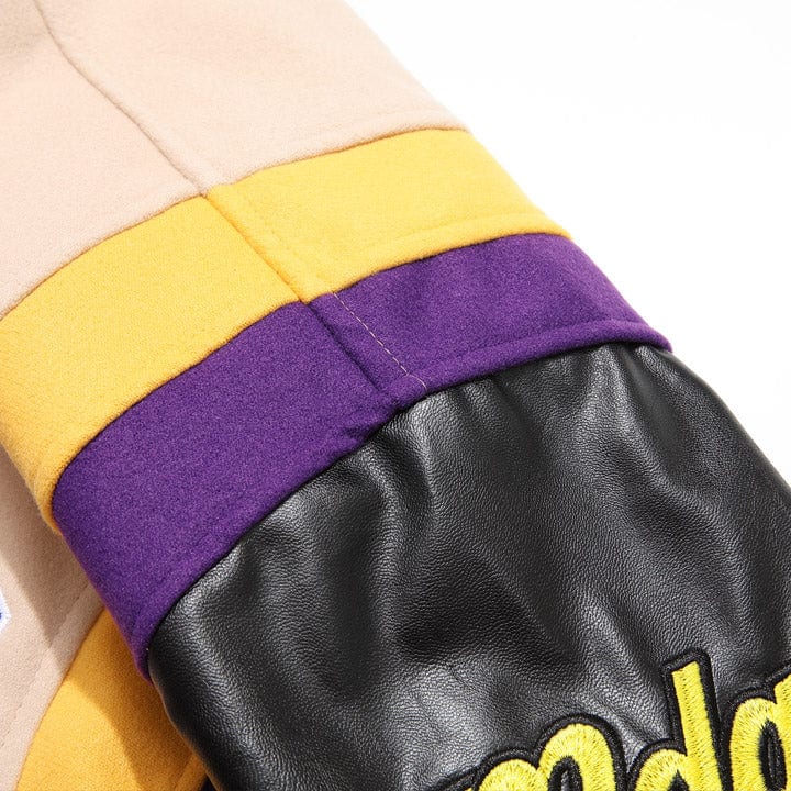 purple varsity jacket for men