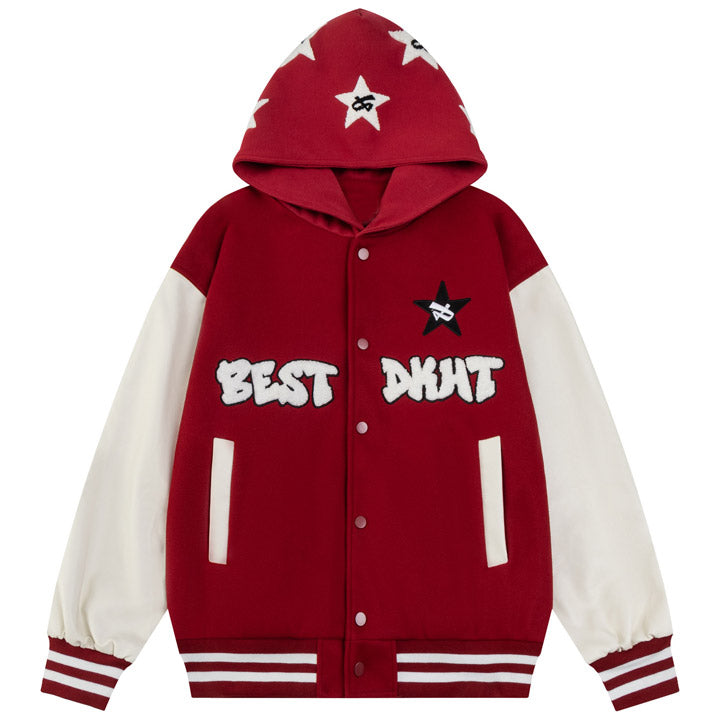 oversize hoodie embroidery stars