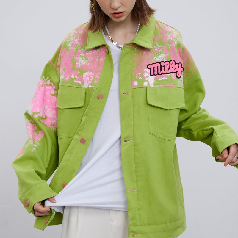 Emerald Green Denim Jacket - Sized - LavenderLime clothing