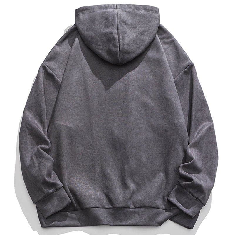 grey Suede Hoodie Tie Dye Star